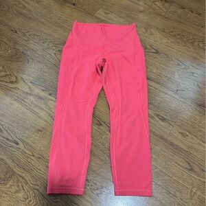 Lululemon Vibrant Pink Leggings size 8 sports yoga run